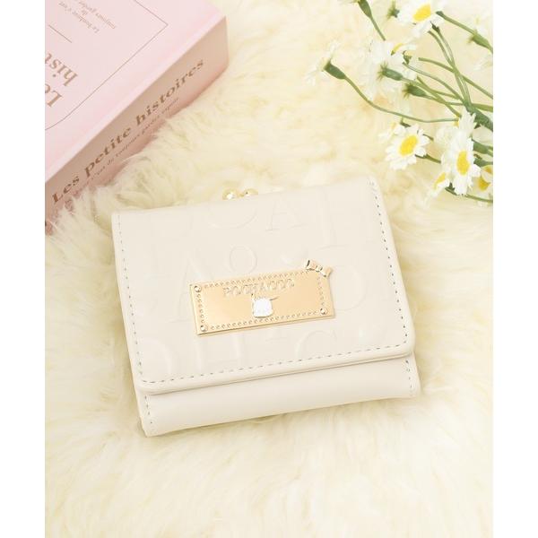 財布 サンリオ合皮英字エンボス口金ミニ財布 レディース