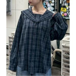 ブラウス シャツ SAILOR CHECK シャツ レディース メンズ
