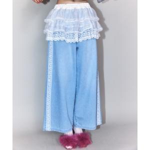 ジーンズ デニム デニムパンツ SHEER SKIRT LAYERED DENIM パンツ レディース｜ZOZOTOWN Yahoo!店