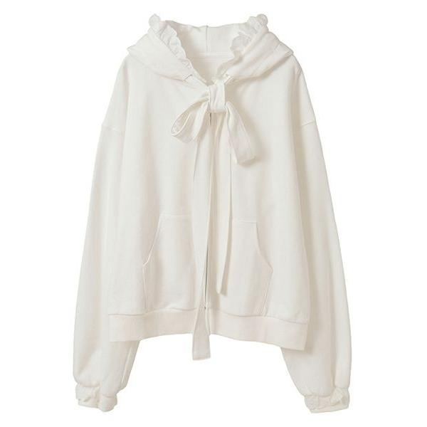 パーカー BIG RIBBON フーディ レディース メンズ