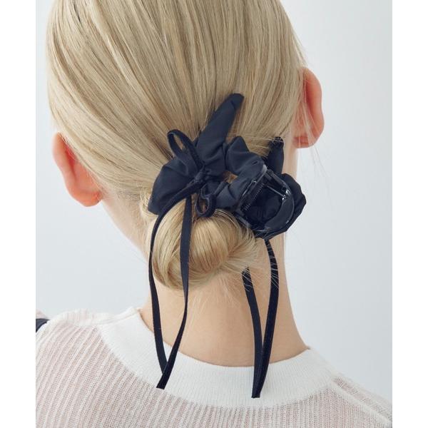 ヘアクリップ リボン ハング バンス クリップ