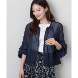 ブルゾン アウター デニム調シアーブルゾン/洗える レディース メンズ