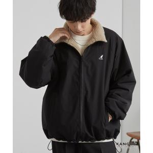 ブルゾン アウター KANGOL/カンゴール 別注 ワンポイント ロゴ刺繍 2WAY リバーシブル ドロスト ボアブルゾン メンズ レディース