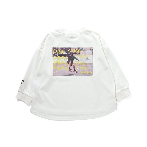 tシャツ 「ジュニア対応」ルーズシルエットバックフォトL/S　Tee キッズ 子供服 男の子 女の子