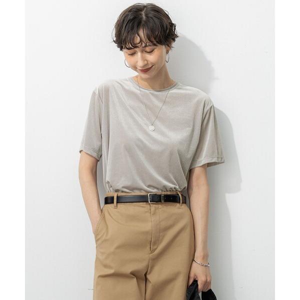 tシャツ 「洗える」シアーベロア リラックス Tシャツ レディース