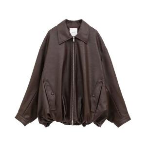 ブルゾン アウター CLANE/クラネ/FAKE LEATHER BALLOON JACKET レディース メンズ