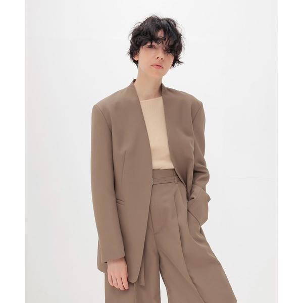 ジャケット ノーカラージャケット suiting collarless jacket(スーチングノー...