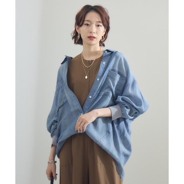 ブラウス シャツ Dignite Collier シアーデニムシャツ レディース