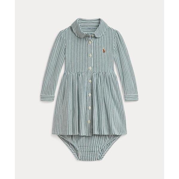 ベビー ストライプド メッシュ オックスフォード ドレス