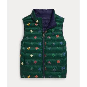 ラルフローレン ダウンベスト 160 キッズ XL チェック 赤 緑 Polo Ralph Lauren Childrenswear ダウンベスト アウター チェック
