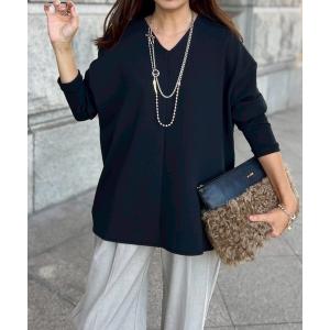 tシャツ ライトダンボール抜き衿プルオーバー レディース