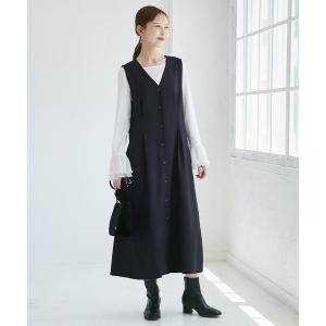 ジャンパースカート ウエストタックジャンパースカートの商品画像