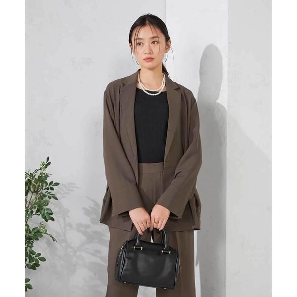 コート アウター 「接触冷感/UVカット/吸水速乾」美ラクるダブルブレストジャケット レディース