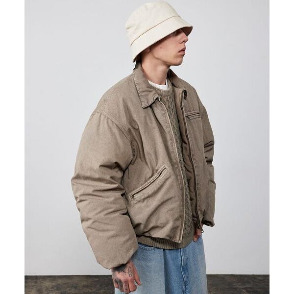 ブルゾン アウター ワイドショートフィット フェード ダック ダウンジャケット メンズ レディース