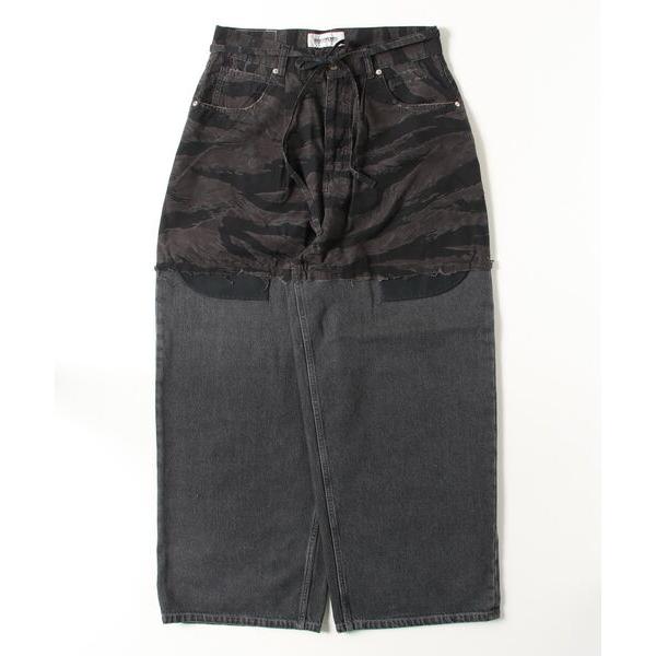 ジーンズ LAYERED ARMY DENIM PANTS メンズ レディース