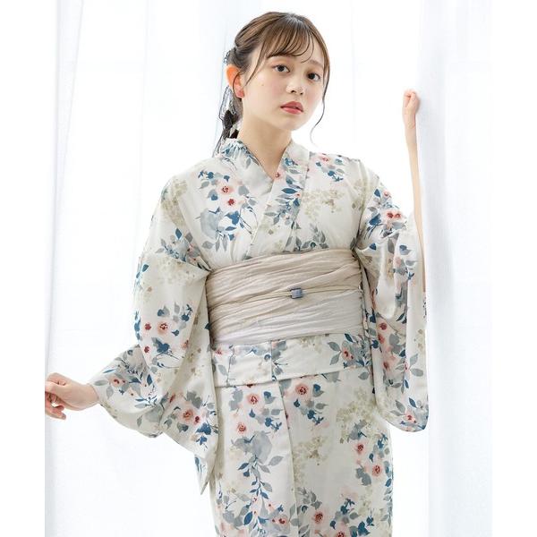 浴衣 “初心者でもプロの着姿”新二部式 セパレート浴衣3点セット（上衣・下衣・おはしょり布＋帯＋伊達...