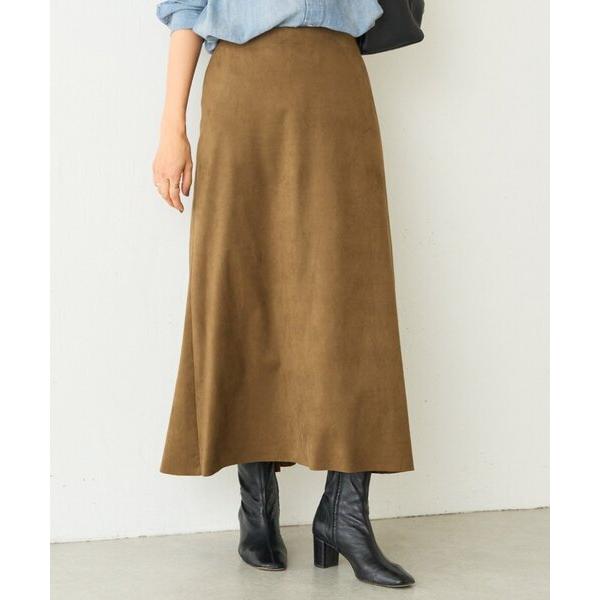 スカート スエードバックテールスカート