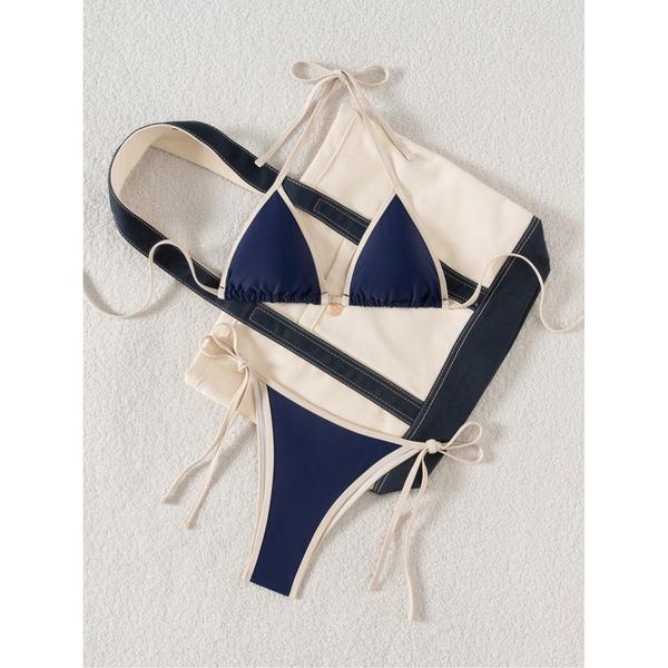 水着 13色展開　花柄多様化　三角ビキニ水着 レディース