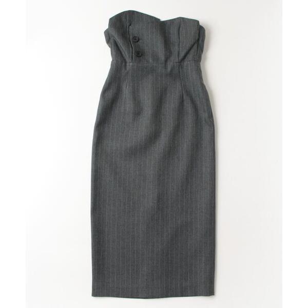 「UNITED ARROWS」 ベアトップワンピース 38 グリーン レディース