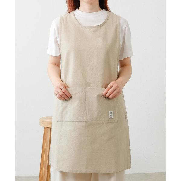 エプロン 無地 脇釦 エプロン