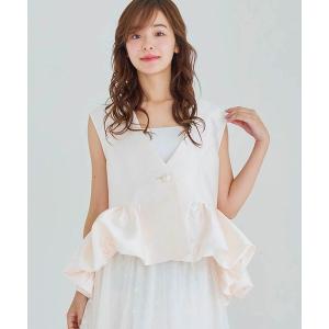 ベスト ジレ ボリュームバルーンジレ レディース