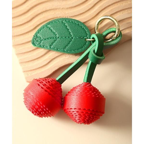 チャーム さくらんぼPUレザーチャーム レディース