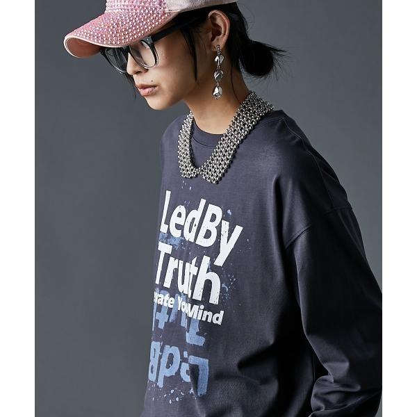 tシャツ ロゴプリントロングスリーブTシャツ「大きいサイズ有」GEVS. レディース