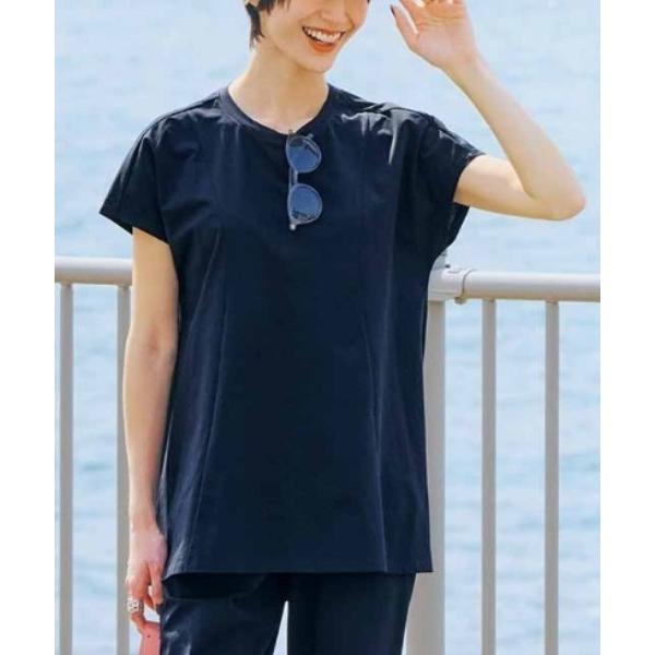 ＩＥＤＩＴ　２４ｈずっと着ていたい　吸汗速乾・ＵＶカット　ＳＯ！ＭＥＳＨフレアートップス「ダークネイ...