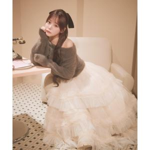 スカート ボリュームティアードスカート