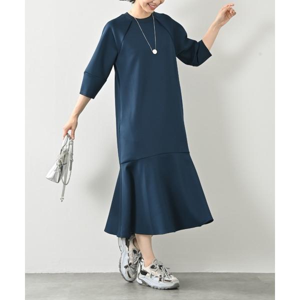 ワンピース ダンボール素材 マーメイドワンピース｜大人カジュアル きれいめ 上品 体系カバー 着痩せ...