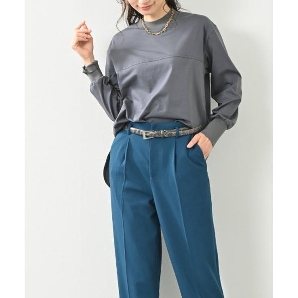 tシャツ GIZAハイゲージ天竺リブアクセントプルオーバー｜上質コットン 美シルエット リブデザイン...