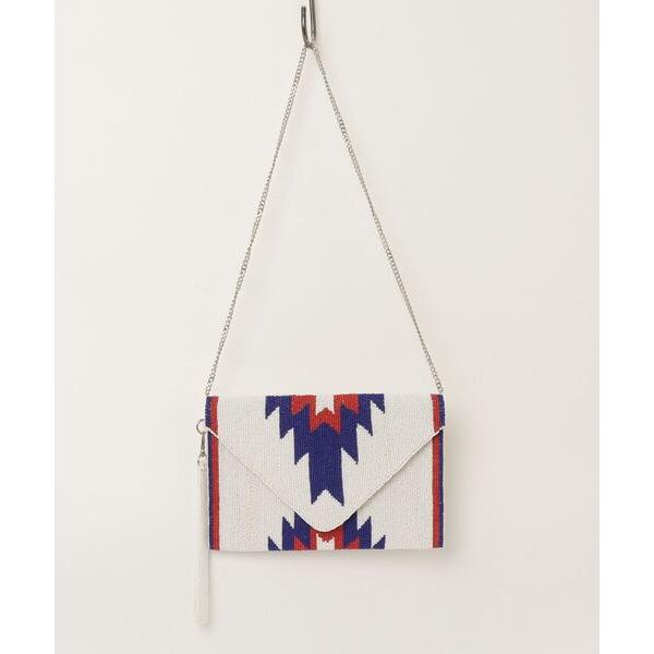 クラッチバッグ パーティーバッグ 「Swaraj/スワラージ」NATIVE柄ビーズクラッチ（手刺繍ビ...