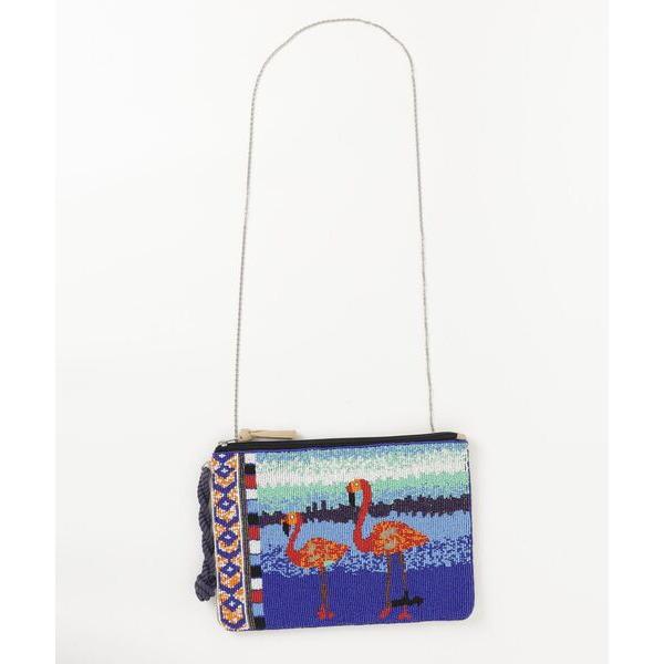 クラッチバッグ パーティーバッグ 「Swaraj/スワラージ」バード ビーズポシェット（手刺繍ビーズ...