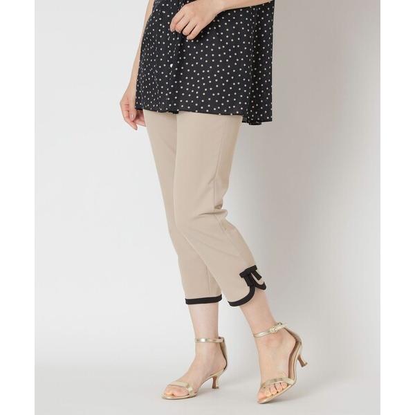 パンツ バイカラーサイドリボン パンツ レディース