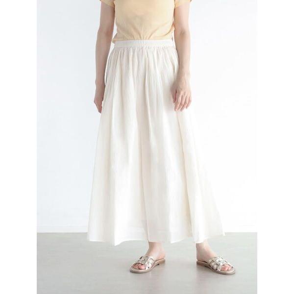 スカート Pin tuck cotton skirt
