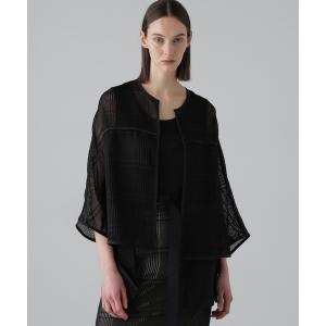 theory（セオリー） 」 ノーカラージャケット 0 ブラック レディース