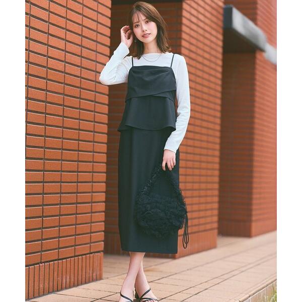 セットアップ ビスチェワンピース × カットソー セット レディース