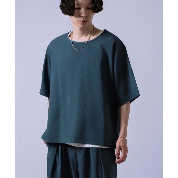 tシャツ リネンタッチ ルーズ Tシャツ メンズ レディース