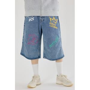 GUAPI グアピ フレアデニムパンツ 28-32インチ ブルー/青 メンズ