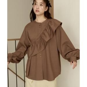 ブラウス シャツ 取り外しフリルシャツ レディース