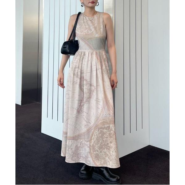 ワンピース CARTOGRAPHIC PATTERN DRESS