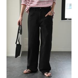 カーゴパンツ ストレッチコットンストレートパンツ レディース