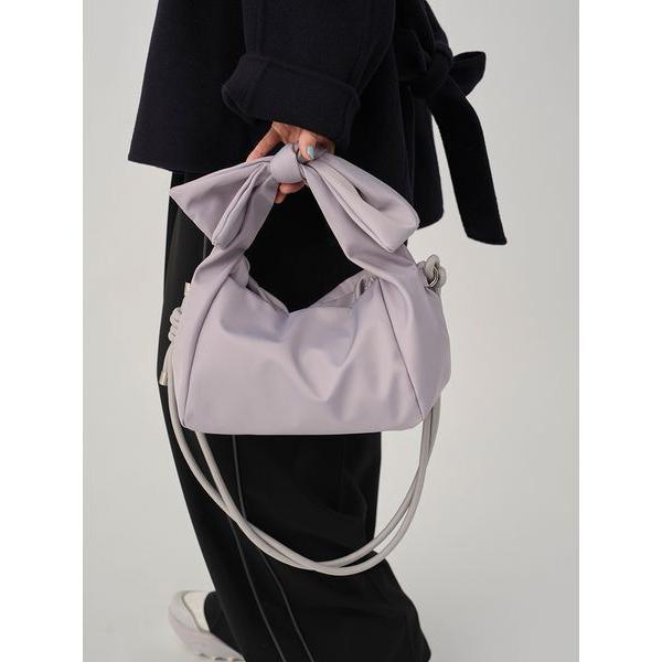 ハンドバッグ リボンハンドルミニバッグ