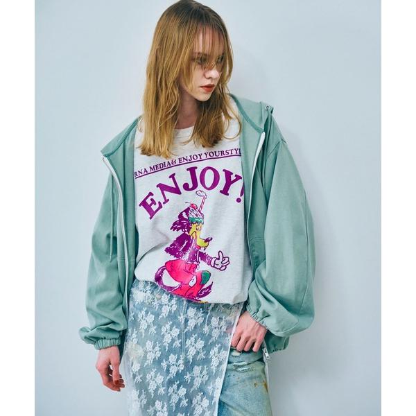 パーカー M2513 ヘビー天竺BIG ZIP UPパーカー レディース