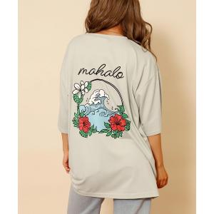tシャツ ハワイアン プリント オーバーサイズ Tシャツ レディース