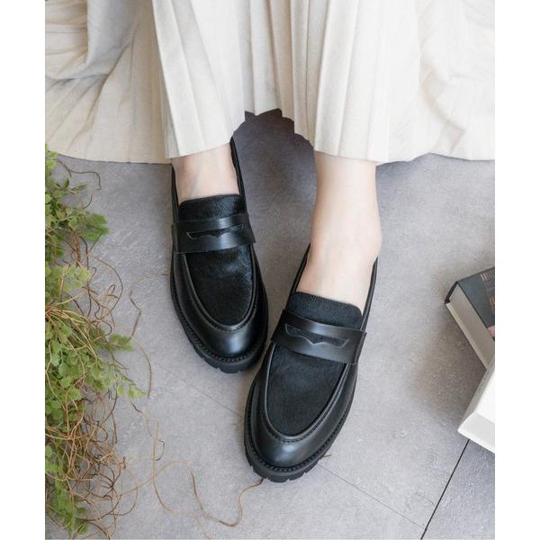 ローファー ボリュームソールコインローファー レディース