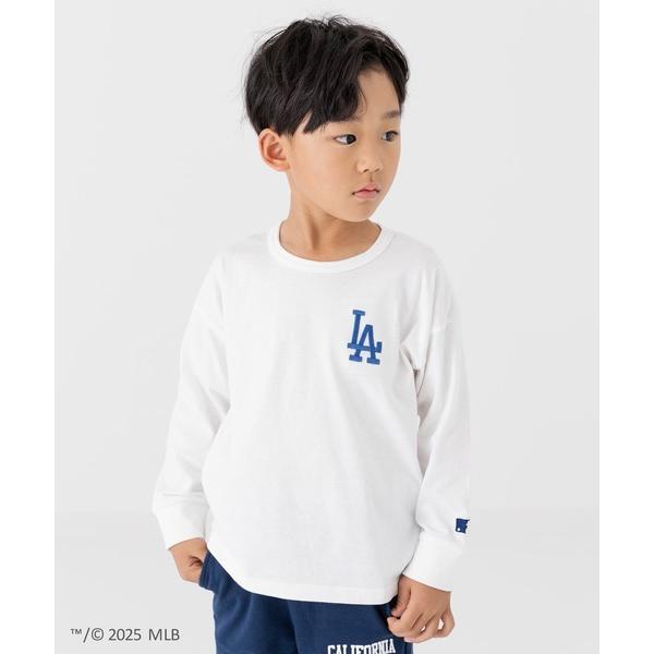 tシャツ 「MLB」刺繍ロゴ バックプリント 長袖Tシャツ キッズ 子供服 男の子 女の子