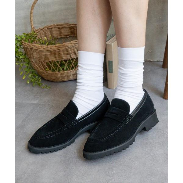 ローファー ボリュームソールステッチローファー レディース