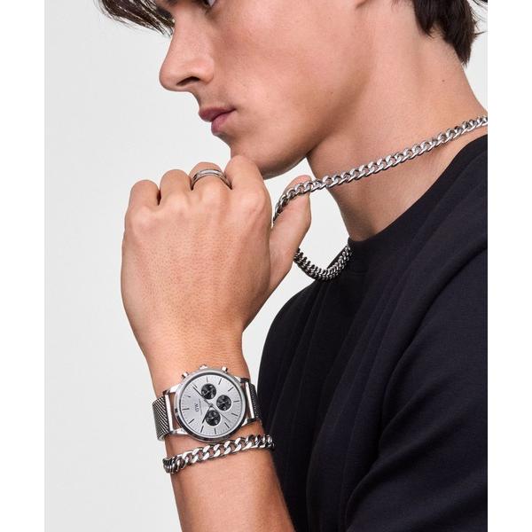 腕時計 「日本限定」Iconic Chronograph Mesh 42MM メンズ腕時計 シルバー...