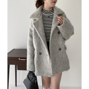 「one after another NICE CLAUP」 ピーコート FREE グレー レディース